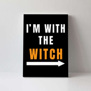 witch costume I'm With The Witch Funny Halloween Canvas