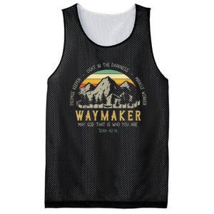 Waymaker Christian Isaiah 42:16 Bible Verse Mesh Reversible Basketball Jersey Tank