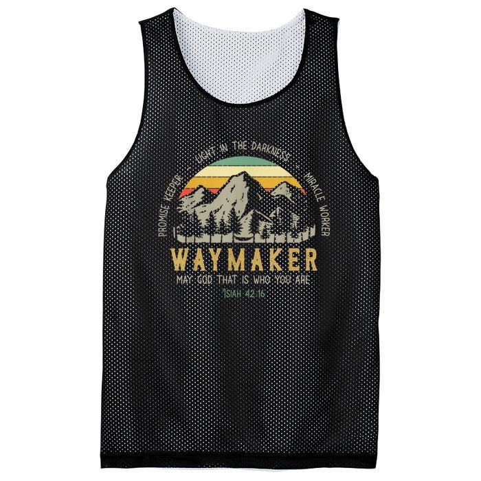 Waymaker Christian Isaiah 42:16 Bible Verse Mesh Reversible Basketball Jersey Tank