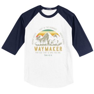 Waymaker Christian Isaiah 42:16 Bible Verse Baseball Sleeve Shirt