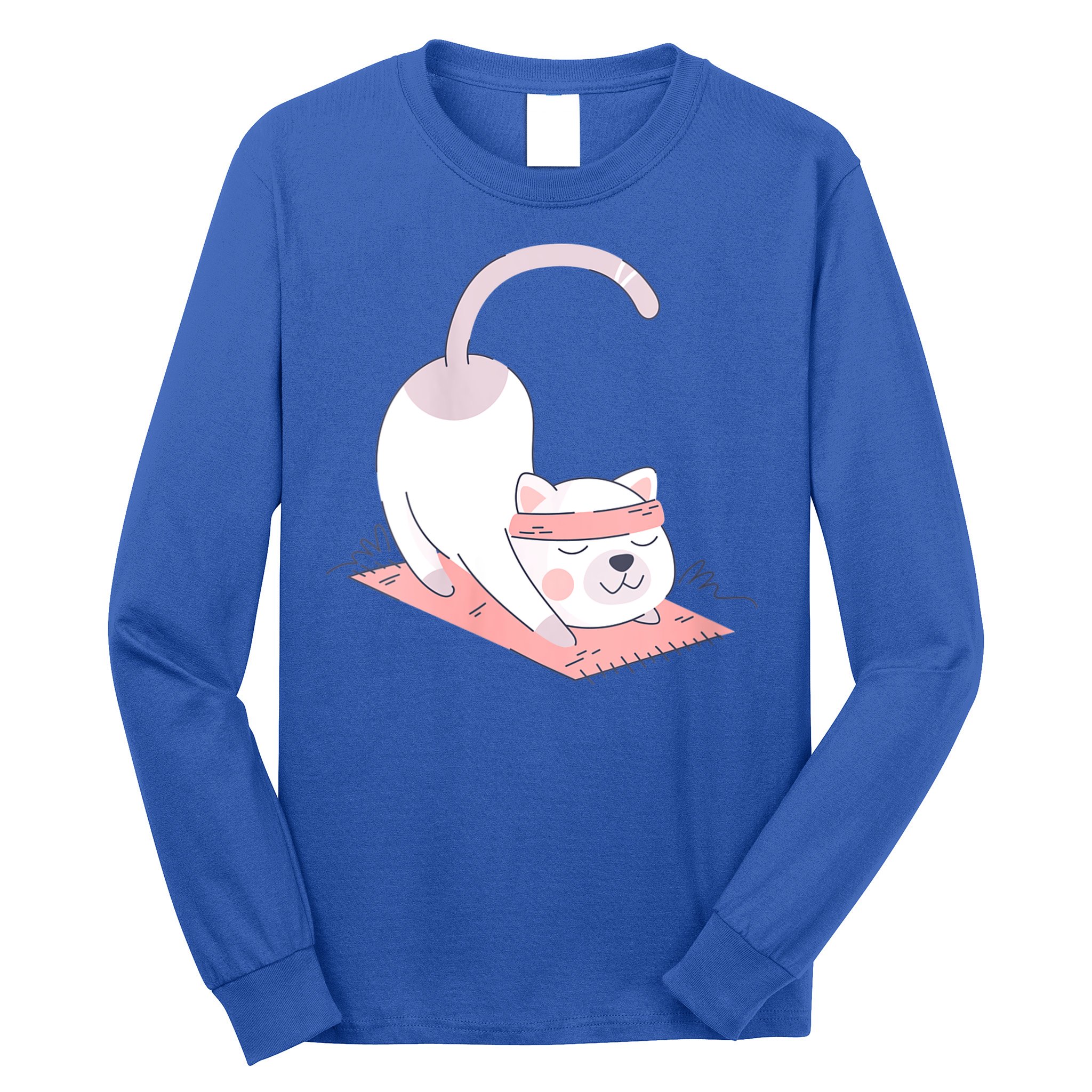 Womens Cat International Yoga Day Long Sleeve Shirt