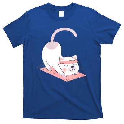 Womens Cat International Yoga Day T-Shirt