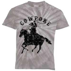 Western Cowpoke IM Just A Cowpoke In The Big Rodeo Retro Kids Tie-Dye T-Shirt