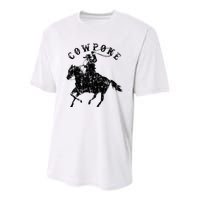 Western Cowpoke IM Just A Cowpoke In The Big Rodeo Retro Youth Performance Sprint T-Shirt