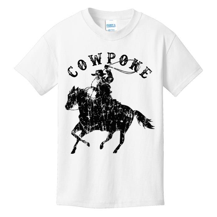 Western Cowpoke IM Just A Cowpoke In The Big Rodeo Retro Kids T-Shirt