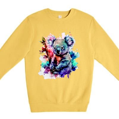 Water Color Koala Premium Crewneck Sweatshirt