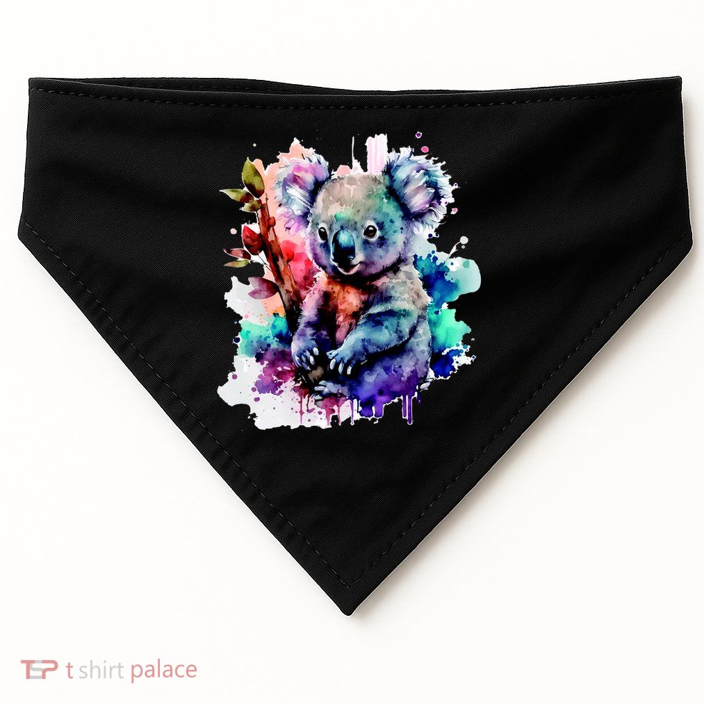 Water Color Koala USA-Made Doggie Bandana