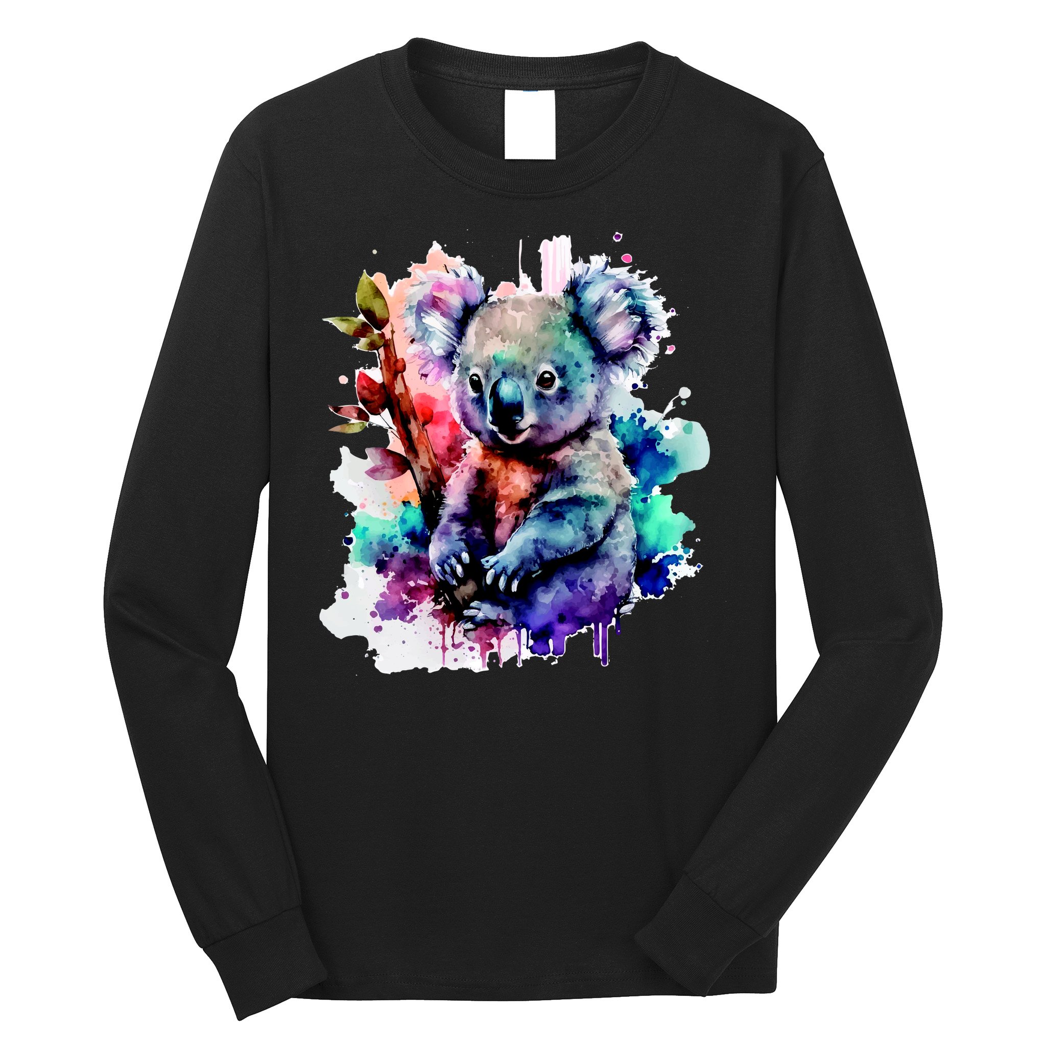 Water Color Koala Long Sleeve Shirt
