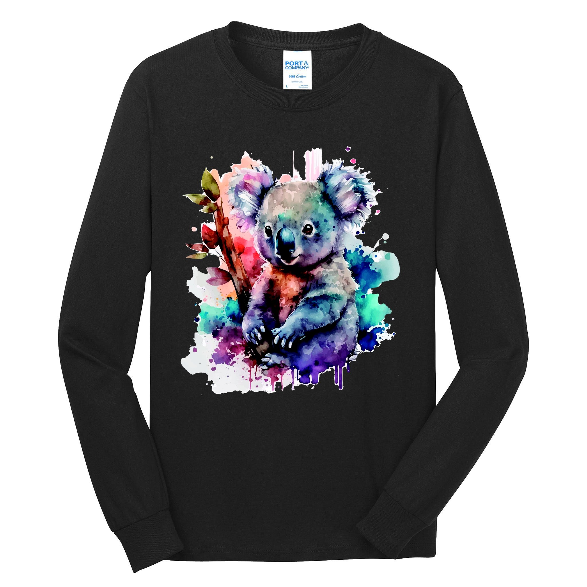 Water Color Koala Tall Long Sleeve T-Shirt
