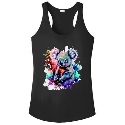 Water Color Koala Ladies PosiCharge Competitor Racerback Tank