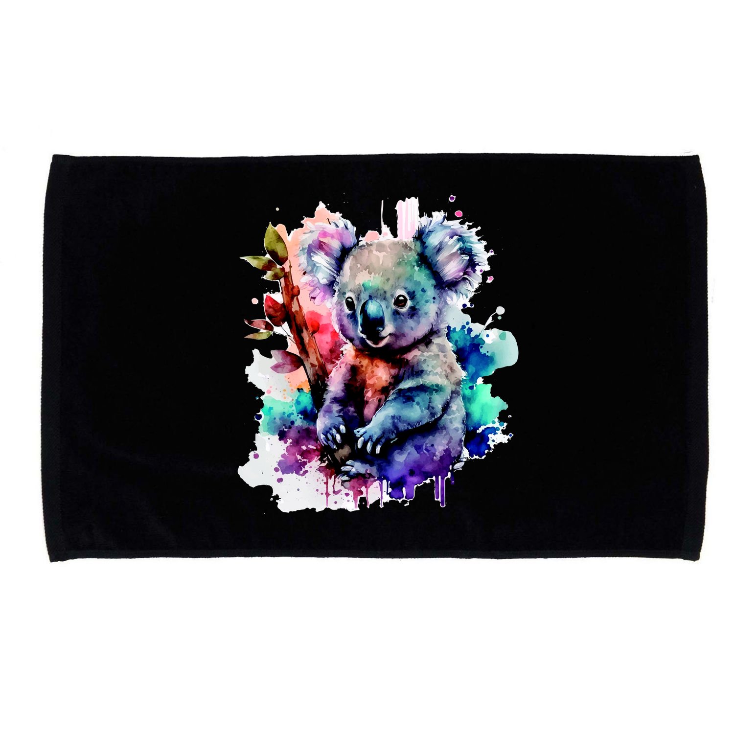 Water Color Koala Microfiber Hand Towel