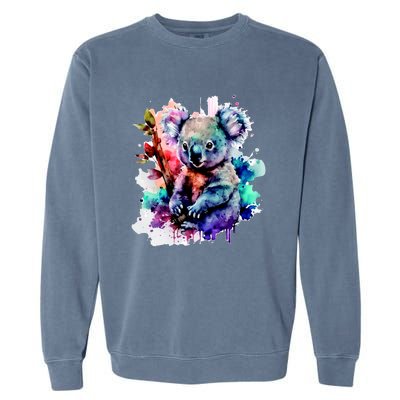 Water Color Koala Garment-Dyed Sweatshirt