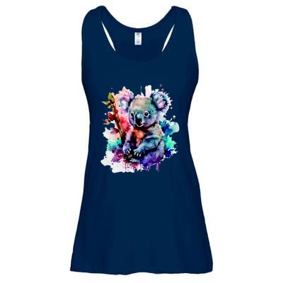 Water Color Koala Ladies Essential Flowy Tank