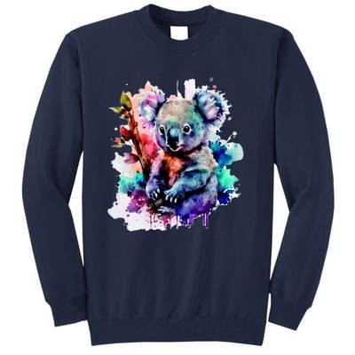 Water Color Koala Tall Sweatshirt