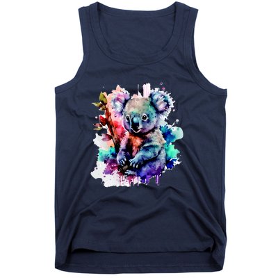 Water Color Koala Tank Top