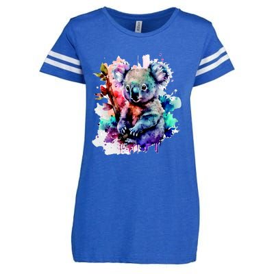 Water Color Koala Enza Ladies Jersey Football T-Shirt