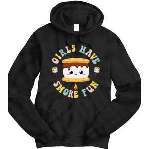 Women Camping Kawaii Smores Have Smore Kids Camping Tie Dye Hoodie