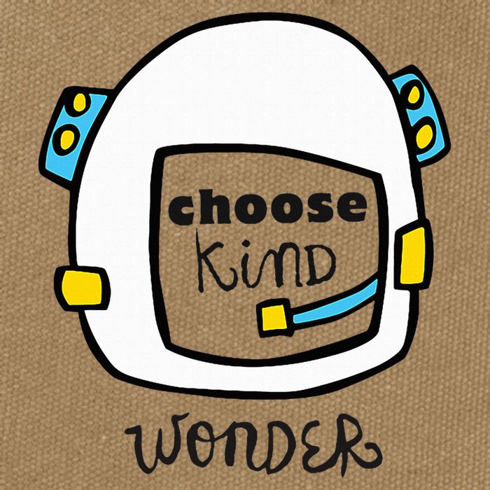 Wonder Choose Kind Auggie Choose Kind Space Helmet Cotton Canvas Backpack