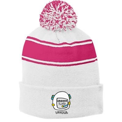 Wonder Choose Kind Auggie Choose Kind Space Helmet Stripe Pom Pom Beanie