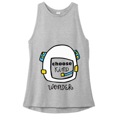Wonder Choose Kind Auggie Choose Kind Space Helmet Ladies PosiCharge Tri-Blend Wicking Tank