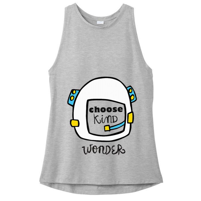 Wonder Choose Kind Auggie Choose Kind Space Helmet Ladies PosiCharge Tri-Blend Wicking Tank
