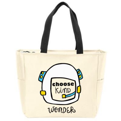 Wonder Choose Kind Auggie Choose Kind Space Helmet Zip Tote Bag