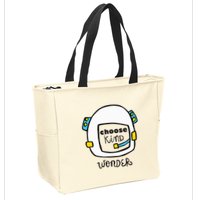 Wonder Choose Kind Auggie Choose Kind Space Helmet Zip Tote Bag