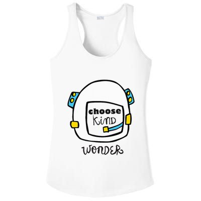 Wonder Choose Kind Auggie Choose Kind Space Helmet Ladies PosiCharge Competitor Racerback Tank