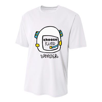 Wonder Choose Kind Auggie Choose Kind Space Helmet Youth Performance Sprint T-Shirt