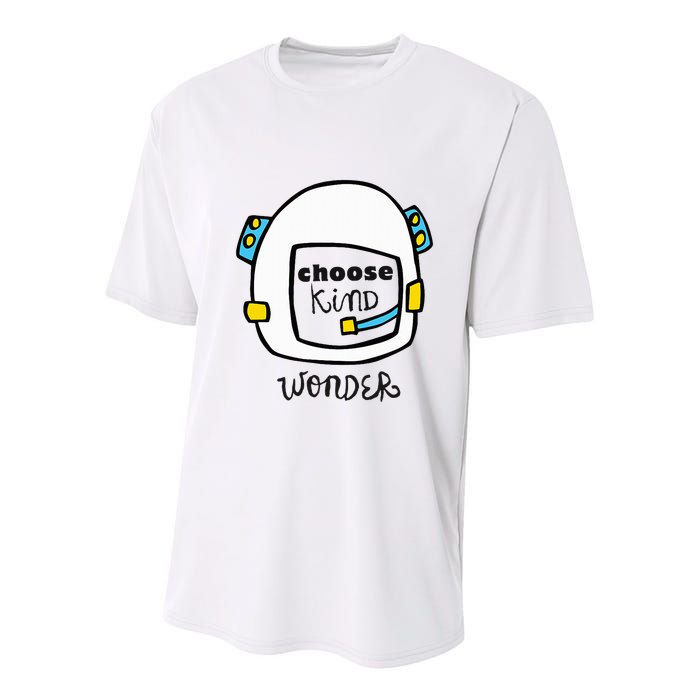 Wonder Choose Kind Auggie Choose Kind Space Helmet Youth Performance Sprint T-Shirt