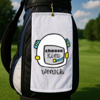Wonder Choose Kind Auggie Choose Kind Space Helmet Golf Towel