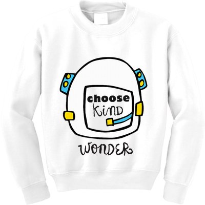 Wonder Choose Kind Auggie Choose Kind Space Helmet Kids Sweatshirt