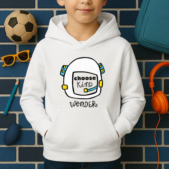 Wonder Choose Kind Auggie Choose Kind Space Helmet Kids Hoodie