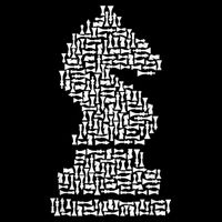 White Chess Knight Piece Mosaic Impact Tech Backpack