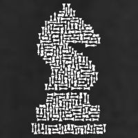White Chess Knight Piece Mosaic Golf Towel