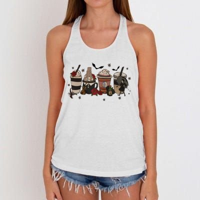 Wednesday Coffee Lover Latte Coffee Addict For Lover Trending Women's Knotted Racerback Tank