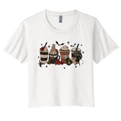 Wednesday Coffee Lover Latte Coffee Addict For Lover Trending Women's Crop Top Tee