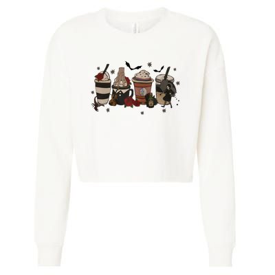 Wednesday Coffee Lover Latte Coffee Addict For Lover Trending Cropped Pullover Crew