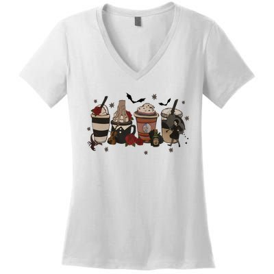 Wednesday Coffee Lover Latte Coffee Addict For Lover Trending Women's V-Neck T-Shirt