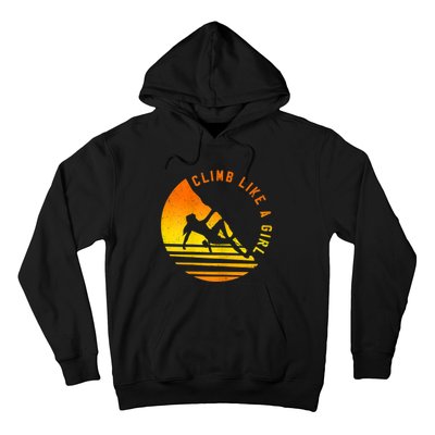 Womens Climb Like A Girl Climbing Bouldering Hoodie