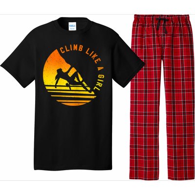 Womens Climb Like A Girl Climbing Bouldering Pajama Set