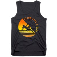 Womens Climb Like A Girl Climbing Bouldering Tank Top