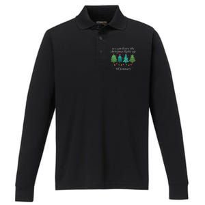 We Can Leave The Christmas Lights Up Til January  Performance Long Sleeve Polo