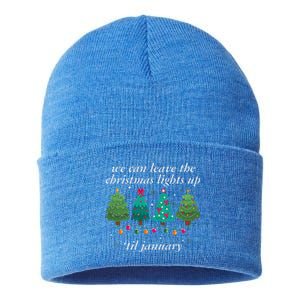 We Can Leave The Christmas Lights Up Til January  Sustainable Knit Beanie