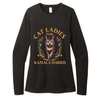 Women Cat Ladies For Kamala Harris Project Coconut Tree Gift Womens CVC Long Sleeve Shirt