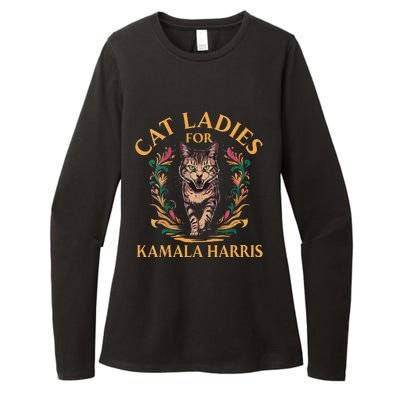 Women Cat Ladies For Kamala Harris Project Coconut Tree Gift Womens CVC Long Sleeve Shirt