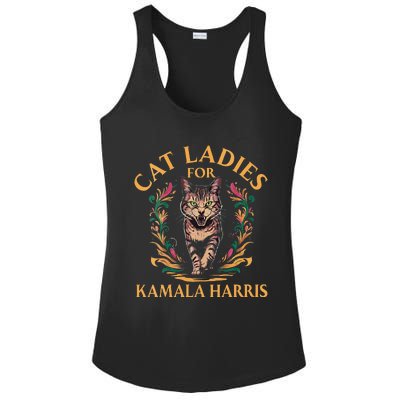 Women Cat Ladies For Kamala Harris Project Coconut Tree Gift Ladies PosiCharge Competitor Racerback Tank