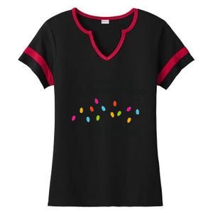 We Can Leave The Christmas Lights Until January Lovers Lyric Xmas Ladies Halftime Notch Neck Tee