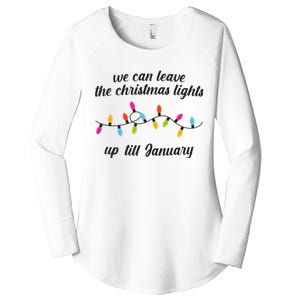 We Can Leave The Christmas Lights Until January Lovers Lyric Xmas Women's Perfect Tri Tunic Long Sleeve Shirt