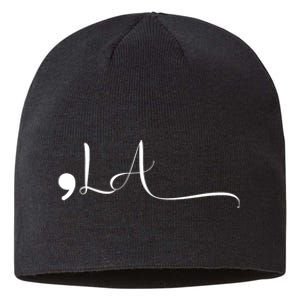 Women Comma La Kamala Harris Support Walz Gift Sustainable Beanie